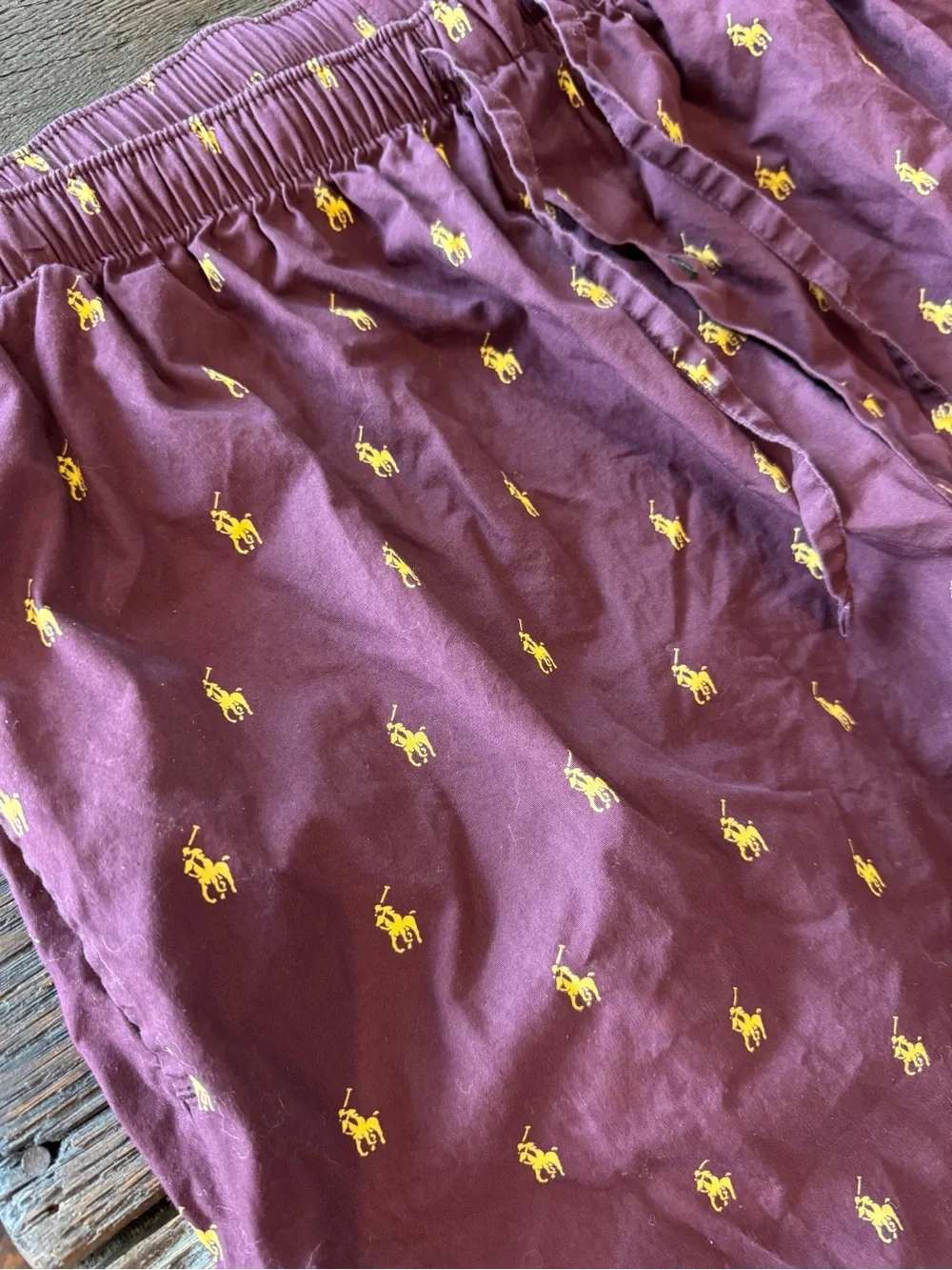 Polo Ralph Lauren Men's Burgundy Cotton Lounge Pajama Pants Large 36-38